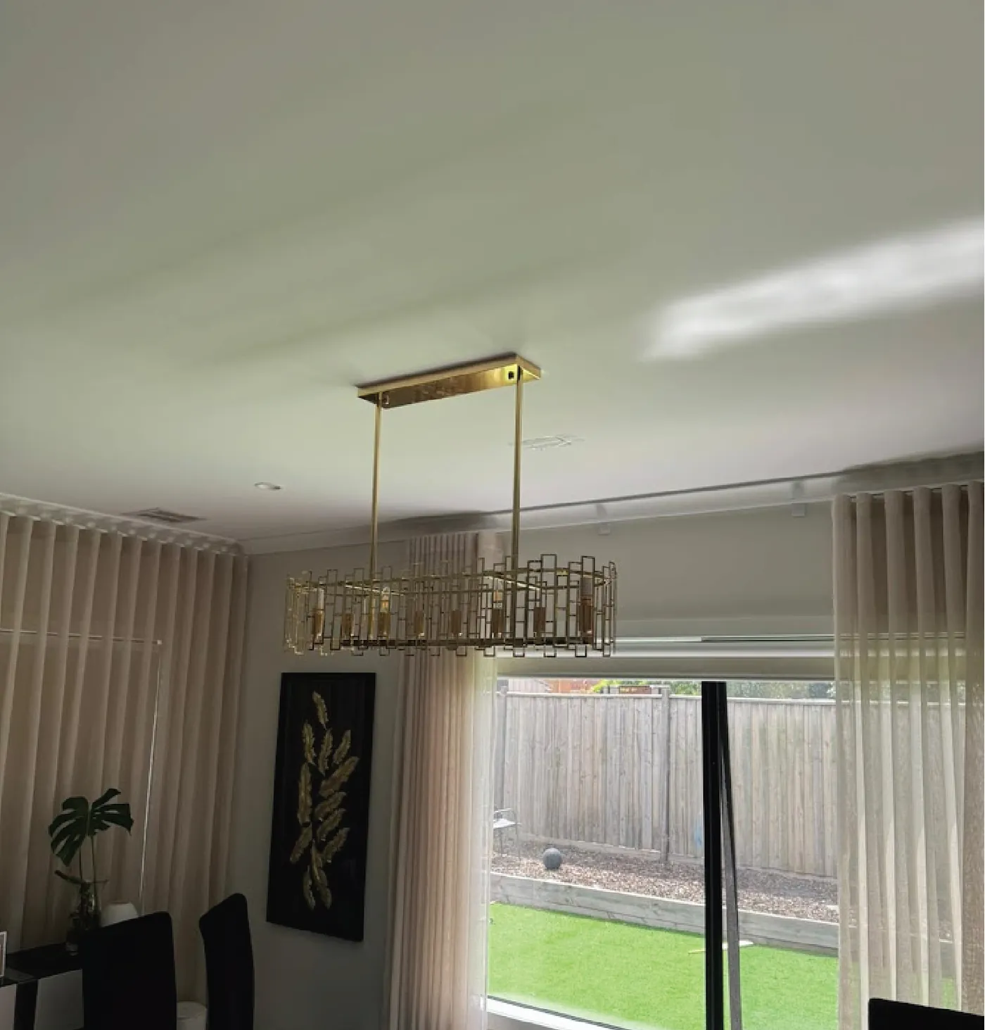 Modern pendant light installation
